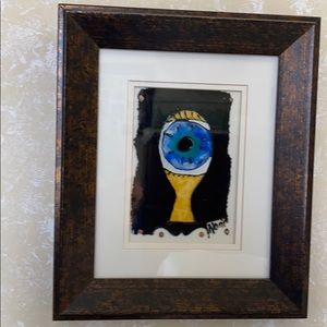 Original “I  see you “matted and framed painting